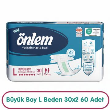 Önlem L Beden 30x2 60 Adet Yetişkin Hasta Bezi