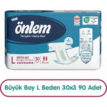 Önlem L Beden 30x3 90 Adet Yetişkin Hasta Bezi