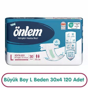 Önlem L Beden 30x4 120 Adet Yetişkin Hasta Bezi
