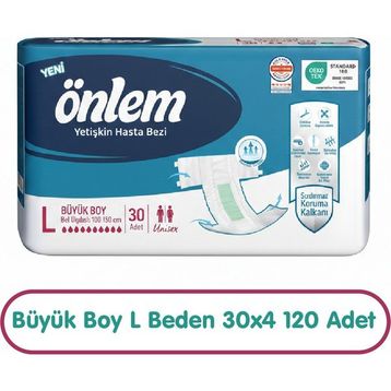 Önlem L Beden 30x4 120 Adet Yetişkin Hasta Bezi