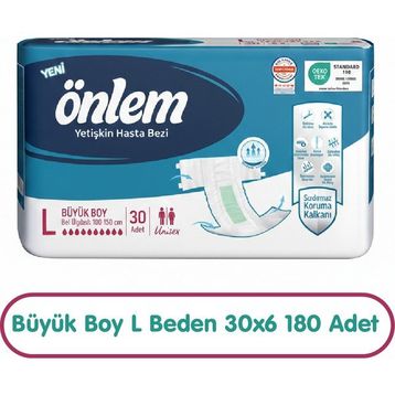 Önlem L Beden 30x6 180 Adet Yetişkin Hasta Bezi
