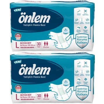 Önlem Tekstil Yüzey Large Büyük 60 Adet Bel Bantlı Hasta Bezi