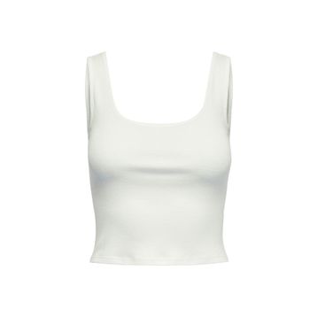 Only 15240303 Beyaz Crop Kadın T-shirt