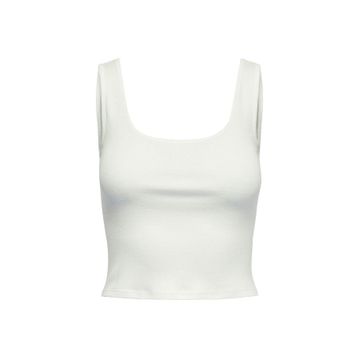 Only 15240303 Beyaz Crop Kadın T-shirt