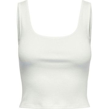 Only 15240303 Beyaz Crop Kadın T-shirt