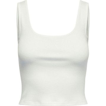 Only 15240303 Beyaz Crop Kadın T-shirt
