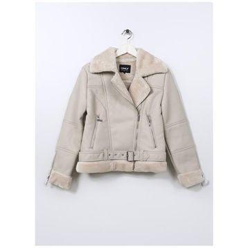 Only 15260002 Onlagnete Faux Leather Krem Biker JKT OTW Kadın Mont