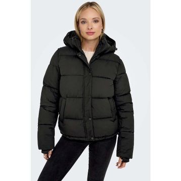 Only 15287909 Siyah Kapüşonlu Kadın Mont