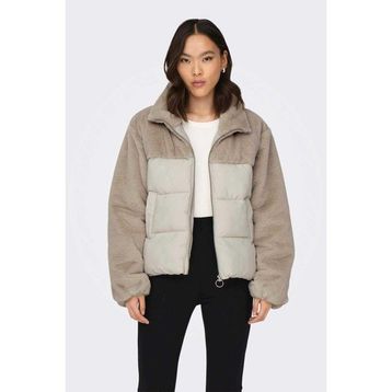 Only 15292945-MOONBEAN Wanja Fur Puffer Mix Krem Kadın Mont