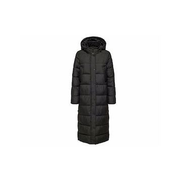Only Onlcammie Long Quilted Coat Otw Siyah Kadın Mont
