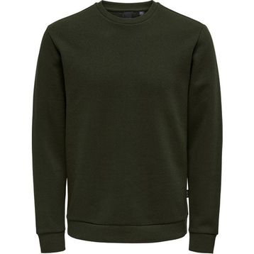 Only & Sons 22018683 Onsceres Crew Neck Noos Bisiklet Yaka Regular Fit Düz Koyu Gri Erkek Şardonlu Sweatshirt