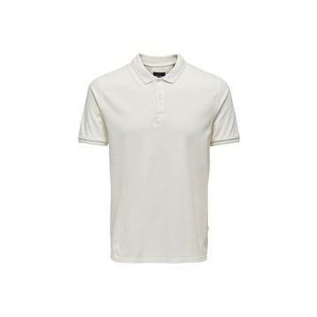 Only & Sons 22021769_ONSTRAVIS SLIM WASHED SS P Düz Beyaz Erkek Polo T-shirt