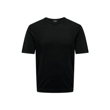 Only & Sons 22022928 Yuvarlak Yaka Basic Örme Siyah Erkek T-shirt
