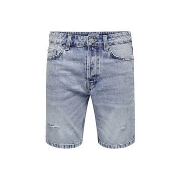 Only & Sons 22024848_ONSEDGE L. BLUE DESTROY 48 Rahat Erkek Denim Şort