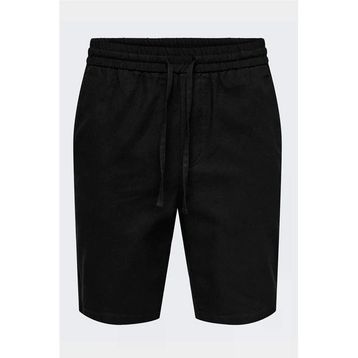 Only & Sons 22024967 Onslinus 0007 Cot Lin Shorts Noos Siyah Erkek Şort