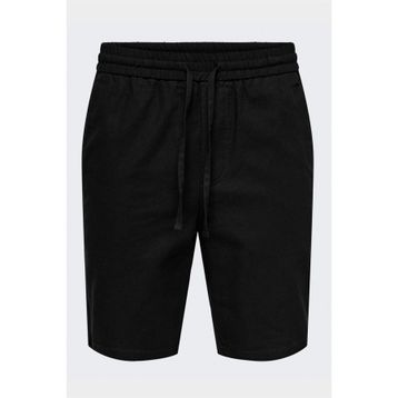 Only & Sons 22024967 Onslinus 0007 Cot Lin Shorts Noos Siyah Erkek Şort