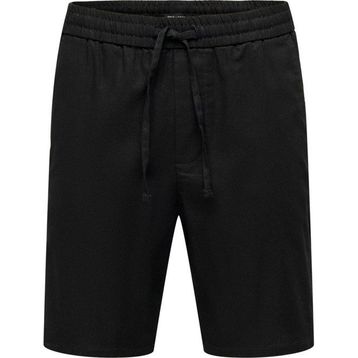 Only & Sons 22024967 Onslinus 0007 Cot Lin Shorts Noos Siyah Erkek Şort