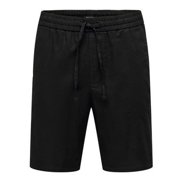 Only & Sons 22024967 Onslinus 0007 Cot Lin Shorts Noos Siyah Erkek Şort