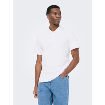 Only & Sons 22035825-BW Ben Erkek Beyaz Polo Tişört