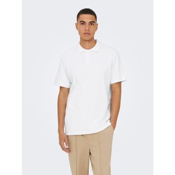 Only & Sons 22035825-BW Ben Erkek Beyaz Polo Tişört