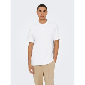 Only & Sons 22035825-BW Ben Erkek Beyaz Polo Tişört
