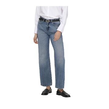 Only Wide Leg Blue Denim Kadın Kot Pantolon