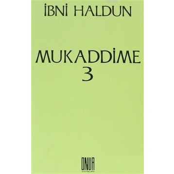 Onur Yayınları Mukaddime Cilt: 3