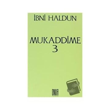 Onur Yayınları Mukaddime Cilt: 3