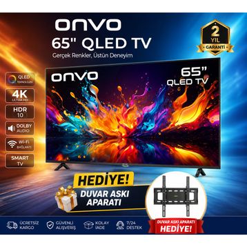 Onvo 65VQ80DAA 65 inç 165 Ekran 4K Ultra HD Google QLED TV