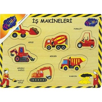 Onyıl Oyuncak Ahşap Tutmalı İş Makinaları
