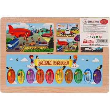 Onyıl Oyuncak ONY-233-234-235-236 Havaalanı Lego Ahşap Eğitici Puzzle