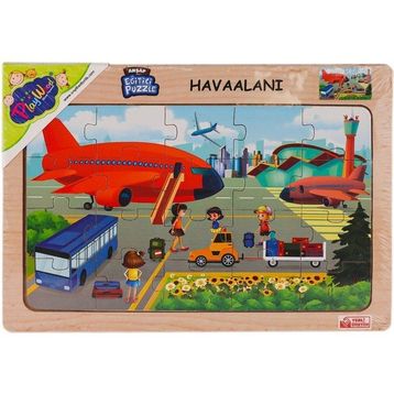 Onyıl Oyuncak ONY-233-234-235-236 Havaalanı Lego Ahşap Eğitici Puzzle