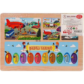 Onyıl Oyuncak ONY-233-234-235-236 Havaalanı Lego Ahşap Eğitici Puzzle