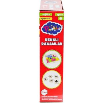 Onyıl Oyuncak ONY-401 26 Parça Ahşap Renkli Rakamlar Oyun Seti