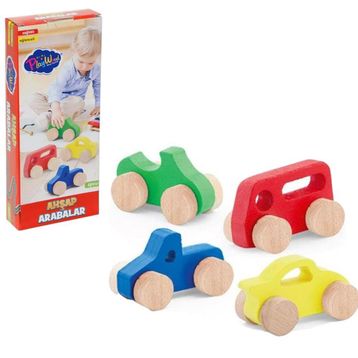 Onyıl Oyuncak Oyuncak Ahşap Renkli Arabalar