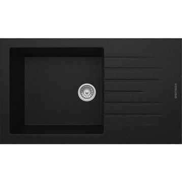 OPAL UM-86 XL Metallıc Black Granit Eviye