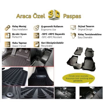 Opel Antara 3D Havuzlu Paspas
