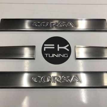 Opel Corsa-C 2000-2006 4 Parça Krom Kapı Eşiği