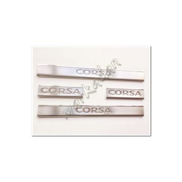 Opel Corsa-C 2000-2006 4 Parça Krom Kapı Eşiği