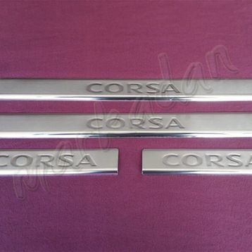Opel Corsa-C 2000-2006 4 Parça Krom Kapı Eşiği