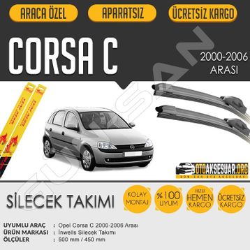 Opel Corsa C 2000-2006 Silecek Takımı