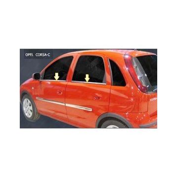 Opel Corsa C 2000-2007 P Çelik 4 Parça Krom Cam Çıtası