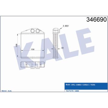 Opel Corsa C Kalorifer Radyatorü