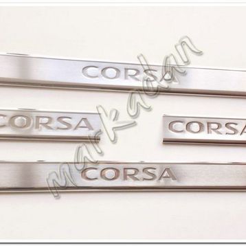 Opel Corsa C Paslanmaz Çelik 2000-2006 4 Parça Kapı Eşiği
