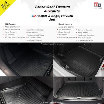 Opel Grandland 4D Havuzlu Paspas
