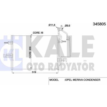 Opel Meriva Klima Radyatörü