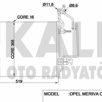 Opel Meriva Klima Radyatörü