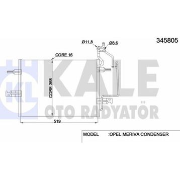 Opel Meriva Klima Radyatörü