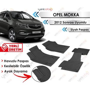 Opel Mokka 2012 Sonrası Siyah Havuzlu Paspas