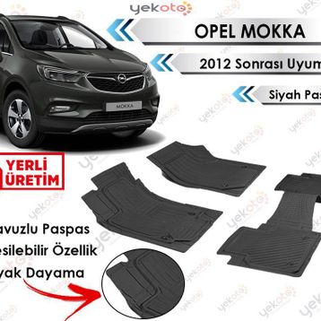 Opel Mokka 2012 Sonrası Siyah Havuzlu Paspas